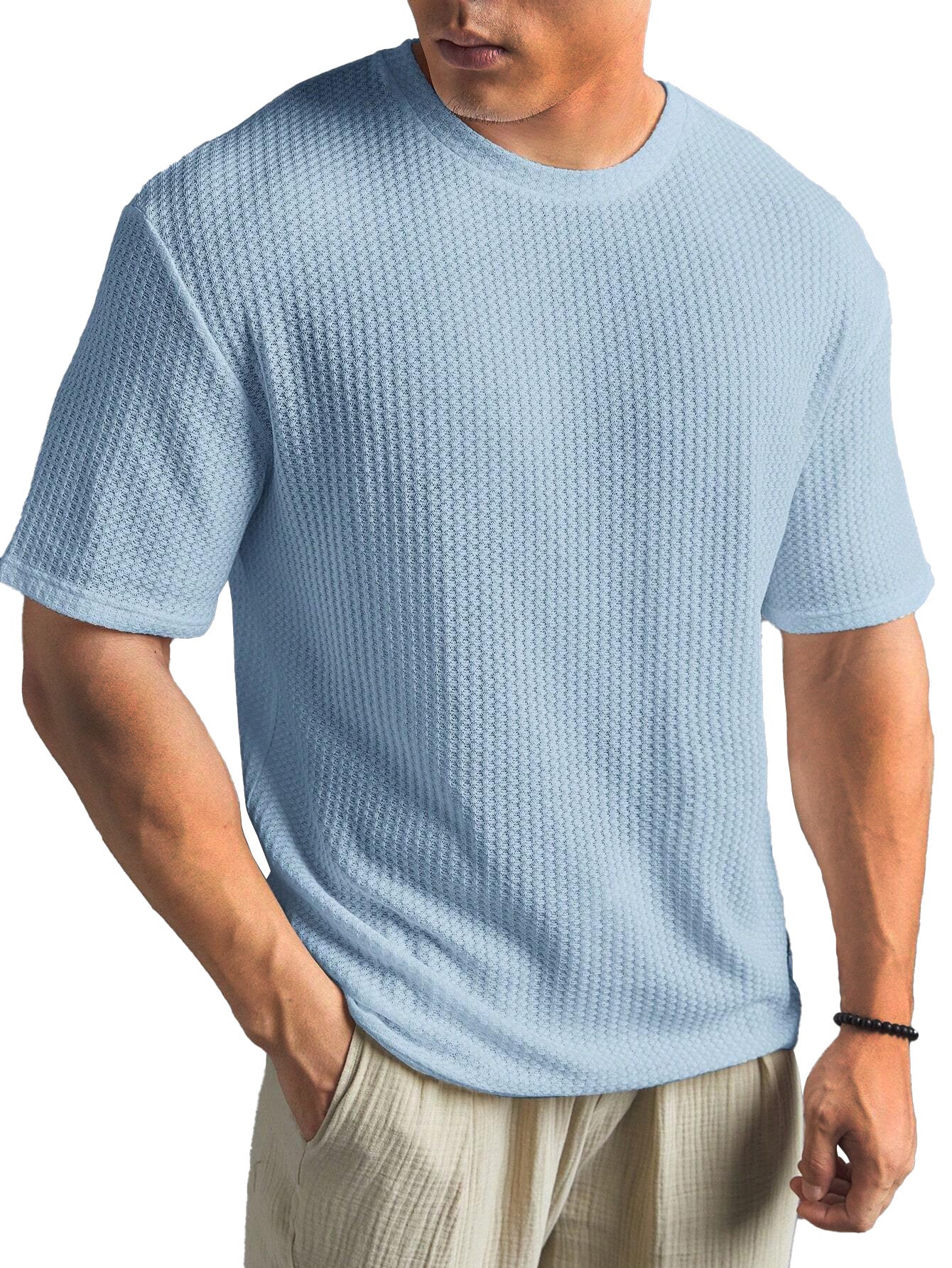 Casual Versatile Solid Color Men's Summer T-shirt